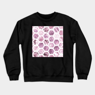 Faux rose hexagons Crewneck Sweatshirt